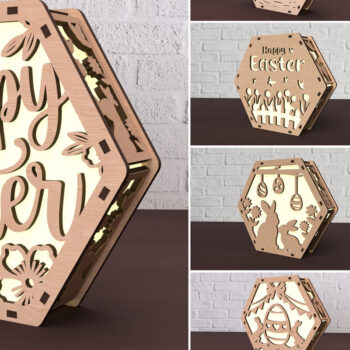 Intra απο ξύλο plywood 3mm-4mm πάχος - Πασχαλινή λαμπάδα Πακέτο κοπής με λέιζερ Δίασταση 20x20 cm INTRAFABR-116522775 - Image 1