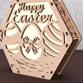 Intra απο ξύλο plywood 3mm-4mm πάχος - Πασχαλινή λαμπάδα Πακέτο κοπής με λέιζερ Δίασταση 20x20 cm INTRAFABR-116522775 - Image 2