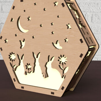 Intra απο ξύλο plywood 3mm-4mm πάχος - Πασχαλινή λαμπάδα Πακέτο κοπής με λέιζερ Δίασταση 20x20 cm INTRAFABR-116522775 - Image 6