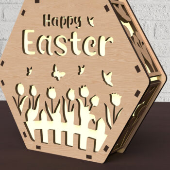 Intra απο ξύλο plywood 3mm-4mm πάχος - Πασχαλινή λαμπάδα Πακέτο κοπής με λέιζερ Δίασταση 20x20 cm INTRAFABR-116522775 - Image 7