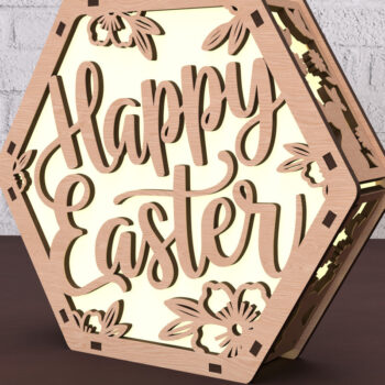 Intra απο ξύλο plywood 3mm-4mm πάχος - Πασχαλινή λαμπάδα Πακέτο κοπής με λέιζερ Δίασταση 20x20 cm INTRAFABR-116522775 - Image 9