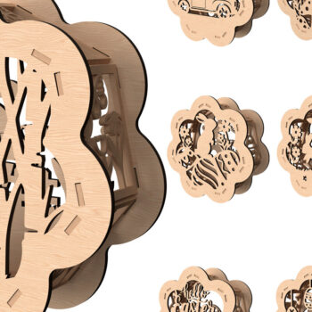 Intra απο ξύλο plywood 3mm-4mm πάχος - Πασχαλινή λαμπάδα Δέσμη κοπής με λέιζερ Δίασταση 30x20 cm INTRAFABR-114142886 - Image 1