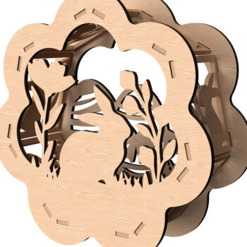 Intra απο ξύλο plywood 3mm-4mm πάχος - Πασχαλινή λαμπάδα Δέσμη κοπής με λέιζερ Δίασταση 30x20 cm INTRAFABR-114142886 - Image 2