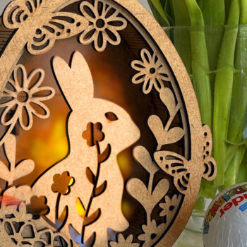 Intra απο ξύλο plywood 3mm-4mm πάχος - Σετ πασχαλινής λαμπάδας Δίασταση 5x5 cm INTRAFABR-118476726 - Image 1