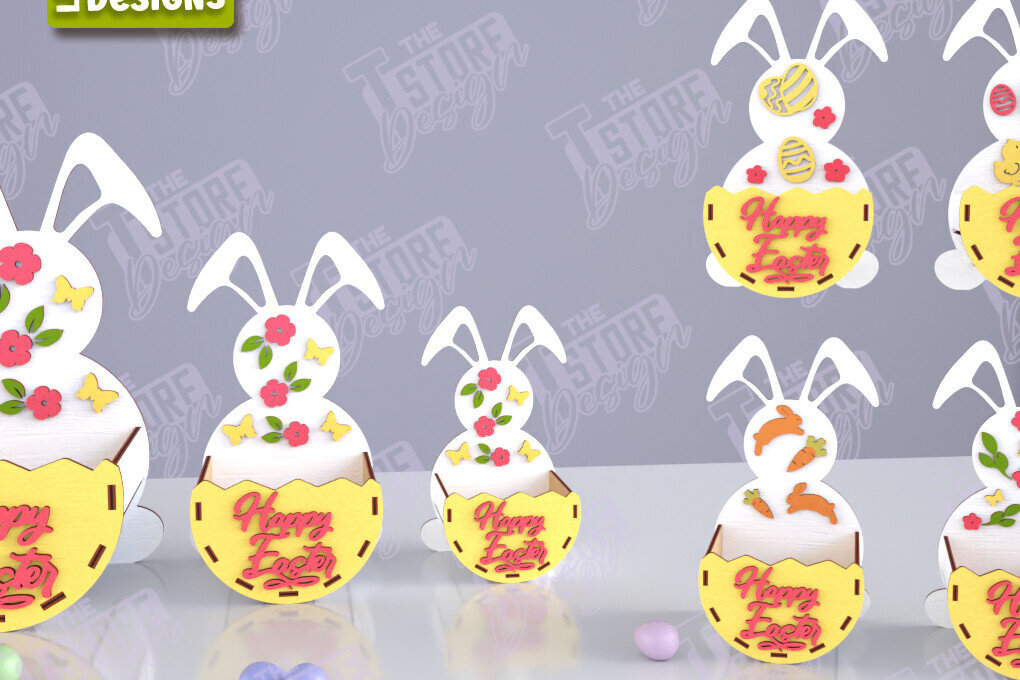 Intra απο ξύλο plywood 3mm-4mm πάχος - Πασχαλινό καλάθι με καραμέλα | Αυγοθήκη Δίασταση 15x15 cm INTRAFABR-117799799