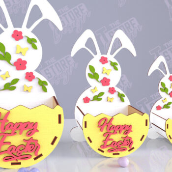 Intra απο ξύλο plywood 3mm-4mm πάχος - Πασχαλινό καλάθι με καραμέλα | Αυγοθήκη Δίασταση 15x15 cm INTRAFABR-117799799 - Image 4