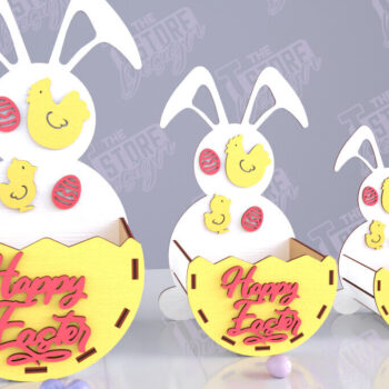 Intra απο ξύλο plywood 3mm-4mm πάχος - Πασχαλινό καλάθι με καραμέλα | Αυγοθήκη Δίασταση 15x15 cm INTRAFABR-117799799 - Image 6