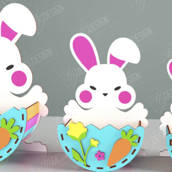 Intra απο ξύλο plywood 3mm-4mm πάχος - Πασχαλινό καλάθι με καραμέλα | Αυγοθήκες Δίασταση 15x15 cm INTRAFABR-117798060 - Image 5