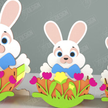 Intra απο ξύλο plywood 3mm-4mm πάχος - Πασχαλινό καλάθι με καραμέλα | Αυγοθήκες Δίασταση 15x15 cm INTRAFABR-117798060 - Image 6