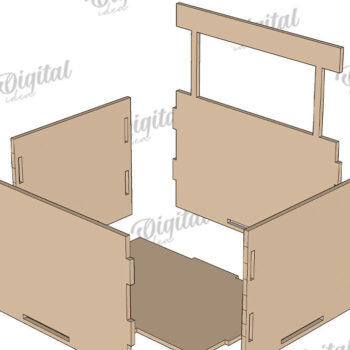 Intra απο ξύλο plywood 3mm-4mm πάχος - Πασχαλινά κουτιά καραμελών Δέσμη κοπής με λέιζερ Δίασταση 15x15 cm INTRAFABR-116814460 - Image 2