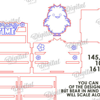 Intra απο ξύλο plywood 3mm-4mm πάχος - Πασχαλινά κουτιά καραμελών Δέσμη κοπής με λέιζερ Δίασταση 15x15 cm INTRAFABR-116814460 - Image 10