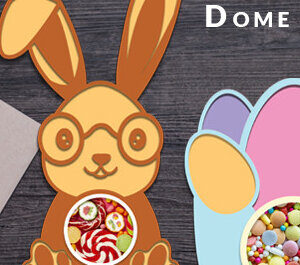 Intra απο ξύλο plywood 3mm-4mm πάχος - Πασχαλινή καραμέλα Θόλος κοπής με λέιζερ Δίασταση 15x15 cm INTRAFABR-63738124