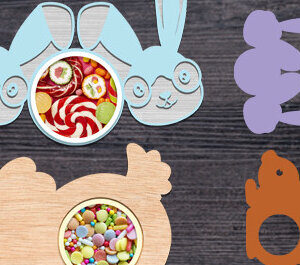 Intra απο ξύλο plywood 3mm-4mm πάχος - Πασχαλινή καραμέλα Θόλος κοπής με λέιζερ Δίασταση 15x15 cm INTRAFABR-63924435