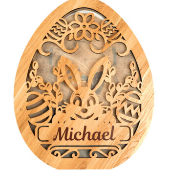 Intra απο ξύλο plywood 3mm-4mm πάχος - Πασχαλινή Μπαχαροθήκη με Όνομα Δίασταση 5x5 cm INTRAFABR-116410094 - Image 4