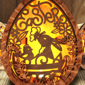 Intra απο ξύλο plywood 3mm-4mm πάχος - Πασχαλινές θήκες για 3 τεμάχια Δίασταση 5x5 cm INTRAFABR-117954205 - Image 3