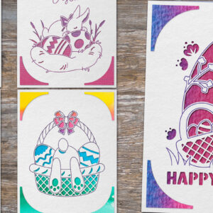 Intra απο ξύλο plywood 3mm-4mm πάχος - Πασχαλινή κάρτα δέσμη χαρτιού. Ευχετήρια κάρτα Δίασταση 15x15 cm INTRAFABR-88211422