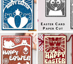 Intra απο ξύλο plywood 3mm-4mm πάχος - Πασχαλινή κάρτα Paper Cut  Πακέτο σχεδίου Δίασταση 15x15 cm INTRAFABR-64118963