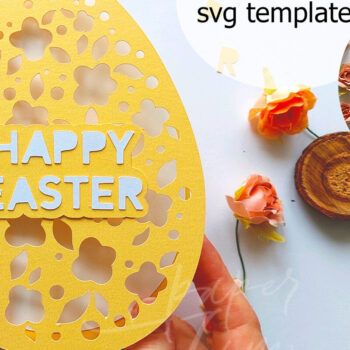 Intra απο ξύλο plywood 3mm-4mm πάχος - Πασχαλινή κάρτα  Πασχαλινό αυγό Χαρτόκοψη Δίασταση 15x15 cm INTRAFABR-26616848 - Image 1