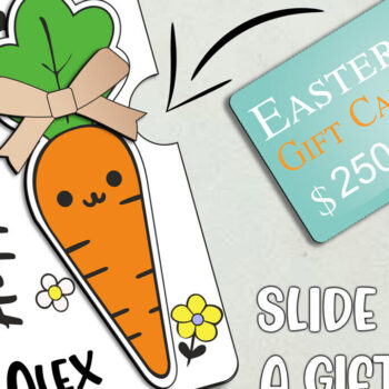 Intra απο ξύλο plywood 3mm-4mm πάχος - Πασχαλινό καρότο δωροκάρτας Κάτοχος χρημάτων  Δίασταση 15x15 cm INTRAFABR-114156009 - Image 2