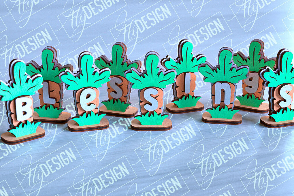 Intra απο ξύλο plywood 3mm-4mm πάχος - Πασχαλινά καρότα | Σχέδιο κοπής με λέιζερ Δίασταση 15x15 cm INTRAFABR-91069120