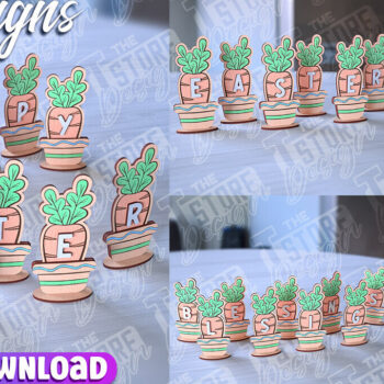 Intra απο ξύλο plywood 3mm-4mm πάχος - Πασχαλινά καρότα | Σχέδιο κοπής με λέιζερ Δίασταση 15x15 cm INTRAFABR-90449036 - Image 1