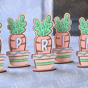 Intra απο ξύλο plywood 3mm-4mm πάχος - Πασχαλινά καρότα | Σχέδιο κοπής με λέιζερ Δίασταση 15x15 cm INTRAFABR-90449036 - Image 5