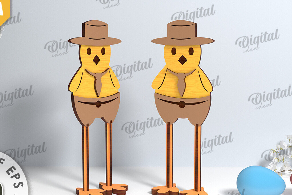 Intra απο ξύλο plywood 3mm-4mm πάχος -  Πασχαλινή γκόμενα. Πασχαλινός χαρακτήρας Δίασταση 15x15 cm INTRAFABR-115832816