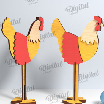 Intra απο ξύλο plywood 3mm-4mm πάχος -  Πασχαλινή γκόμενα. Πασχαλινός χαρακτήρας Δίασταση 15x15 cm INTRAFABR-115832969 - Image 1