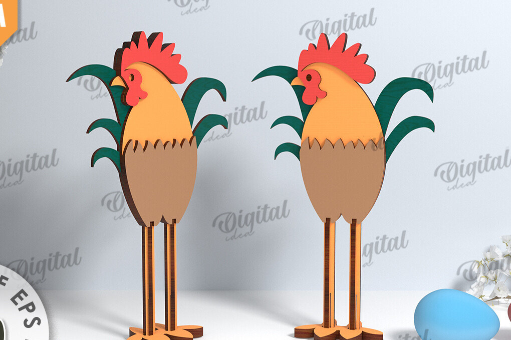 Intra απο ξύλο plywood 3mm-4mm πάχος -  Πασχαλινή γκόμενα. Πασχαλινός χαρακτήρας Δίασταση 15x15 cm INTRAFABR-115832442