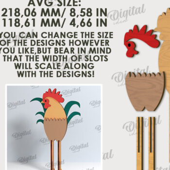 Intra απο ξύλο plywood 3mm-4mm πάχος -  Πασχαλινή γκόμενα. Πασχαλινός χαρακτήρας Δίασταση 15x15 cm INTRAFABR-115832442 - Image 2