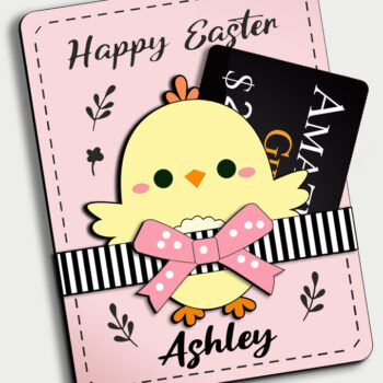 Intra απο ξύλο plywood 3mm-4mm πάχος - Θήκη χρημάτων για δωροκάρτες Πάσχα Κοτόπουλο Δίασταση 15x15 cm INTRAFABR-114090977 - Image 1