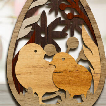 Intra απο ξύλο plywood 3mm-4mm πάχος - Πασχαλινό αυγό χειροτεχνίας, πρότυπο με στρώσεις Δίασταση 4x5 cm INTRAFABR-89469688 - Image 1