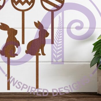 Intra απο ξύλο plywood 3mm-4mm πάχος - Πάσχα Cupcake Toppers, 7 σχέδια  Δίασταση 15x15 cm INTRAFABR-91165294 - Image 2