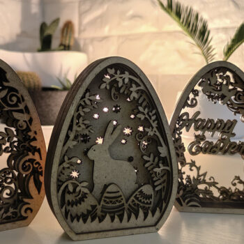 Intra απο ξύλο plywood 3mm-4mm πάχος - Πασχαλινά κομμένα αρχεία Δίασταση 3x15 cm INTRAFABR-8948360 - Image 2