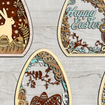 Intra απο ξύλο plywood 3mm-4mm πάχος - Πασχαλινά κομμένα αρχεία Δίασταση 3x15 cm INTRAFABR-8948360 - Image 3