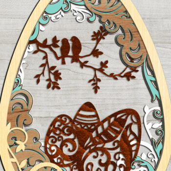 Intra απο ξύλο plywood 3mm-4mm πάχος - Πασχαλινά κομμένα αρχεία Δίασταση 3x15 cm INTRAFABR-8948360 - Image 4