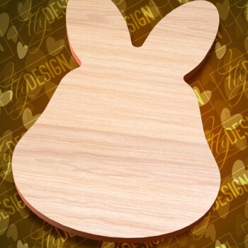 Intra απο ξύλο plywood 3mm-4mm πάχος - Πασχαλινές σανίδες κοπής | Κόψιμο με λέιζερ λαγουδάκι Δίασταση 15x15 cm INTRAFABR-91655324 - Image 3