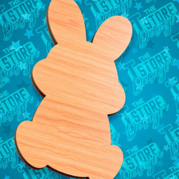 Intra απο ξύλο plywood 3mm-4mm πάχος - Πασχαλινές σανίδες κοπής | Κόψιμο με λέιζερ λαγουδάκι Δίασταση 15x15 cm INTRAFABR-91657681 - Image 1