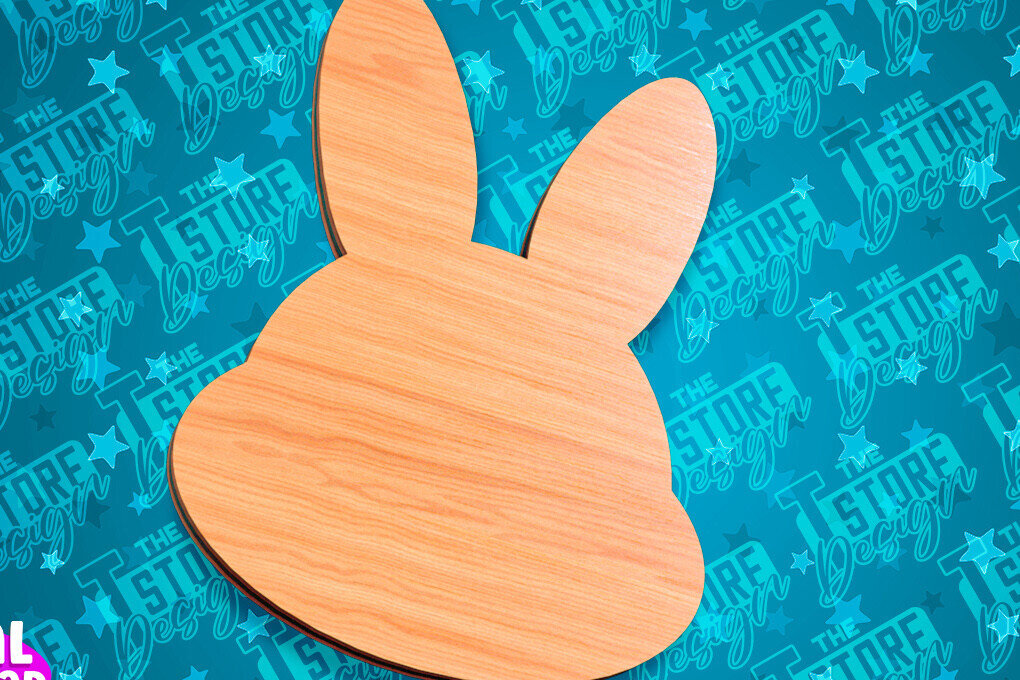 Intra απο ξύλο plywood 3mm-4mm πάχος - Πασχαλινές σανίδες κοπής | Κόψιμο με λέιζερ λαγουδάκι Δίασταση 15x15 cm INTRAFABR-91657724