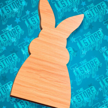 Intra απο ξύλο plywood 3mm-4mm πάχος - Πασχαλινές σανίδες κοπής | Κόψιμο με λέιζερ λαγουδάκι Δίασταση 15x15 cm INTRAFABR-91657858 - Image 1