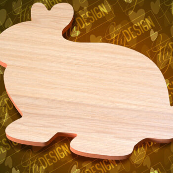 Intra απο ξύλο plywood 3mm-4mm πάχος - Πασχαλινές σανίδες κοπής | Κόψιμο με λέιζερ λαγουδάκι Δίασταση 15x15 cm INTRAFABR-91655255 - Image 1