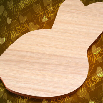 Intra απο ξύλο plywood 3mm-4mm πάχος - Πασχαλινές σανίδες κοπής | Κόψιμο με λέιζερ λαγουδάκι Δίασταση 15x15 cm INTRAFABR-91655267 - Image 1