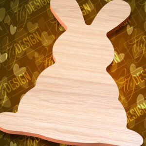 Intra απο ξύλο plywood 3mm-4mm πάχος - Πασχαλινές σανίδες κοπής | Κόψιμο με λέιζερ λαγουδάκι Δίασταση 15x15 cm INTRAFABR-91655276