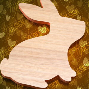 Intra απο ξύλο plywood 3mm-4mm πάχος - Πασχαλινές σανίδες κοπής | Κόψιμο με λέιζερ λαγουδάκι Δίασταση 15x15 cm INTRAFABR-91655289