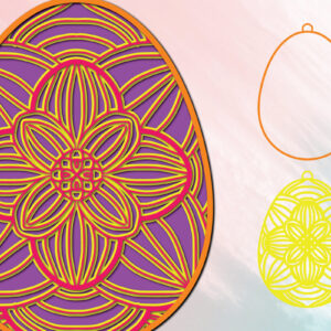 Intra απο ξύλο plywood 3mm-4mm πάχος -  3D Paper Cut  για την Ημέρα του Πάσχα Δίασταση 1200x1200 cm INTRAFABR-25265766