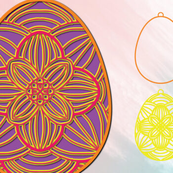 Intra απο ξύλο plywood 3mm-4mm πάχος - 3d Paper Cut για την ημέρα του Πάσχα Δίασταση 1200x1200 cm INTRAFABR-25265929 - Image 3