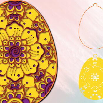 Intra απο ξύλο plywood 3mm-4mm πάχος - 3d Paper Cut για την ημέρα του Πάσχα Δίασταση 1200x1200 cm INTRAFABR-25265929 - Image 4