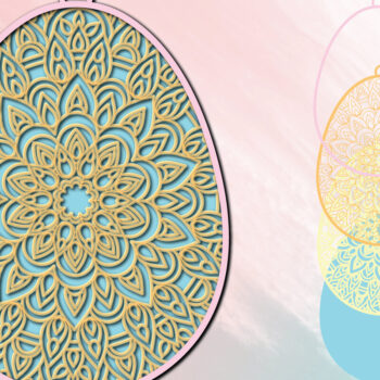 Intra απο ξύλο plywood 3mm-4mm πάχος - 3d Paper Cut για την ημέρα του Πάσχα Δίασταση 1200x1200 cm INTRAFABR-25265929 - Image 6