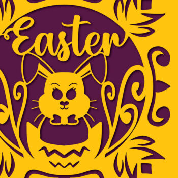 Intra απο ξύλο plywood 3mm-4mm πάχος -  περικοπής  δωροκάρτας για την ημέρα του Πάσχα Δίασταση 4x4 cm INTRAFABR-117278380 - Image 1