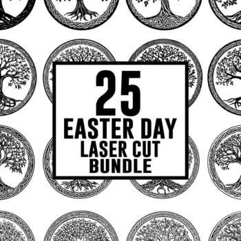 Intra απο ξύλο plywood 3mm-4mm πάχος - Πακέτο κοπής με λέιζερ για την ημέρα του Πάσχα - 25 σχέδια Δίασταση 30x30 cm INTRAFABR-117704937 - Image 2